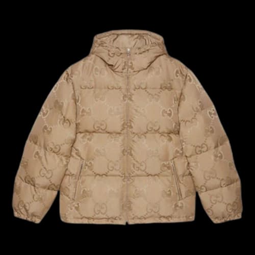 Gucci Jumbo GG Canvas Down Jacket 'Beige'