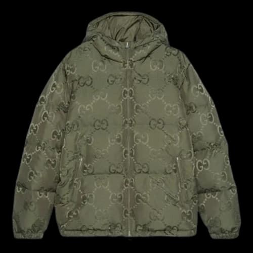 Gucci Jumbo GG Canvas Down Jacket 'Green'