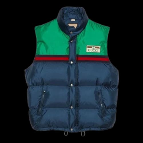 Gucci Nylon Satin Padded Vest 'Dark Blue'