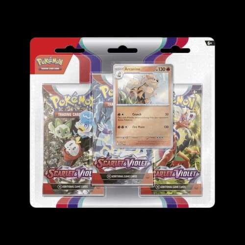 Pokémon Scarlet & Violet 3 Booster Packs & Arcanine Promo Card