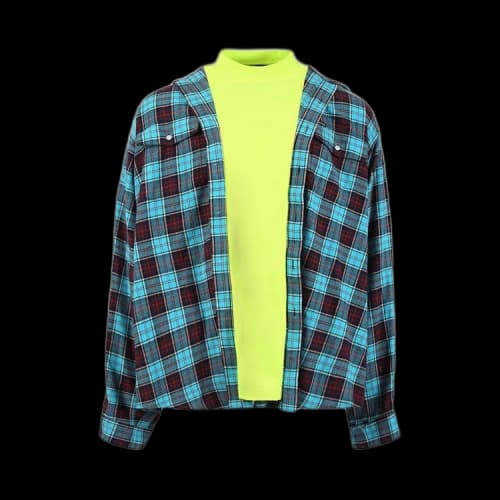 Balenciaga Trompe L Oeil Shirt 'Turquoise/Red'