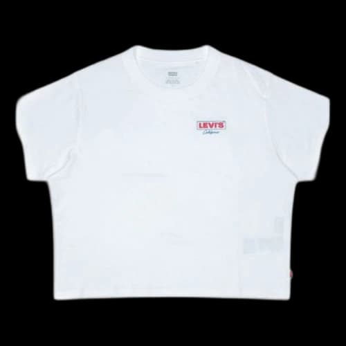 LEVI'S Levis SS20 Casual Pure Cotton BOX LOGO Short Sleeve White