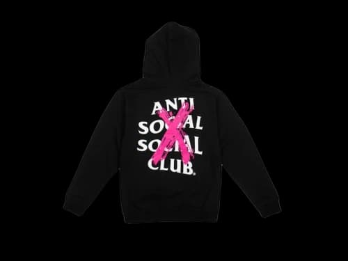 Anti Social Social Club Cancelled Hoodie Black (Pink X)