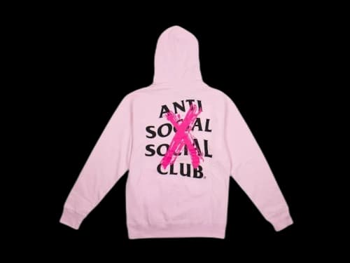 Anti Social Social Club Cancelled Hoodie Pink