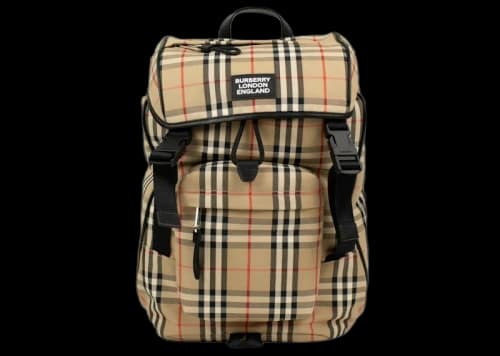 Burberry Vintage Check Nylon Backpack Beige