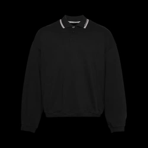 Alexander Wang Long-Sleeve Polo Shirt 'Black'