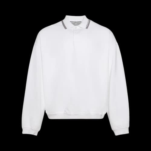 Alexander Wang Long-Sleeve Polo Shirt 'White'