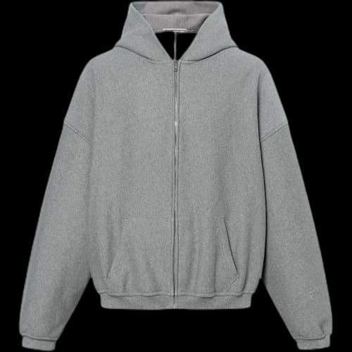 Alexander Wang Zip Up Hoodie With Matte Star A Puff Logo 'Sidewalk'