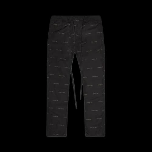 Fear of God All Over Print Baggy Track Pants 'Black'
