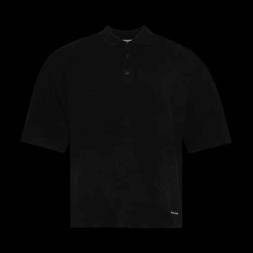 Alexander Wang Polo W/ Knit Logo Label 'Black'