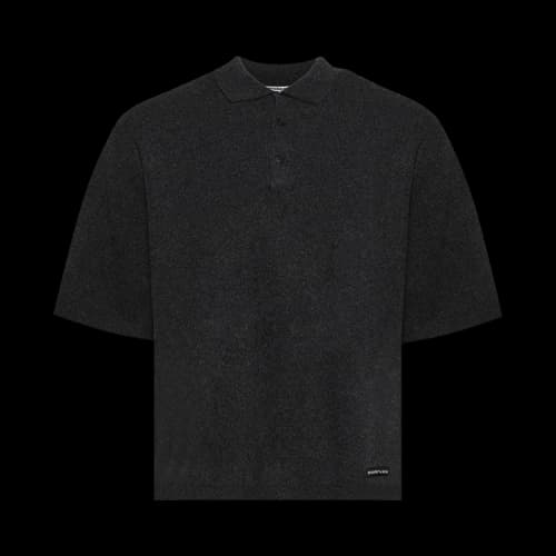 Alexander Wang Polo W/ Knit Logo Label 'Charcoal'