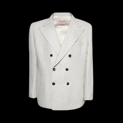 Valentino Double Breasted Blazer 'Natural'