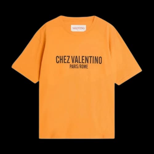 Valentino Chez Valentino Printed Crewneck T-Shirt 'Arancio'