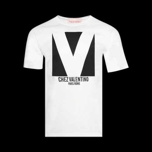 Valentino Chez Valentino Print T-Shirt 'Avorio'
