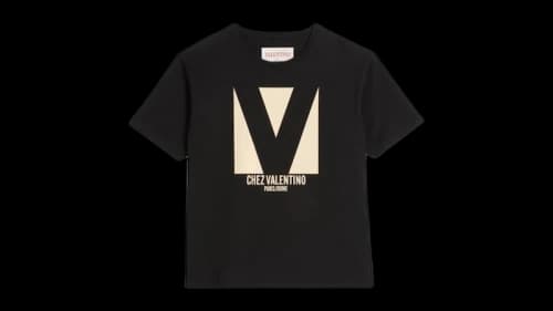Valentino Chez Valentino Print T-Shirt Black