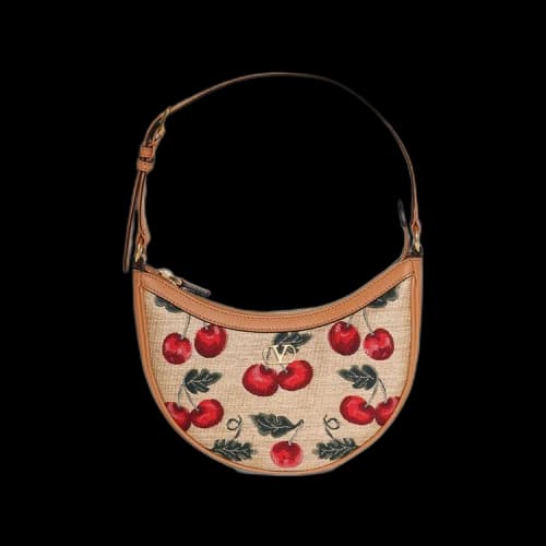 Valentino Logo Signature Mini Hobo Bag 'Natural'