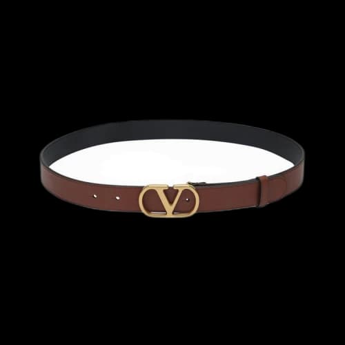 Valentino Vlogo Signature Belt 'Deep Caramel'