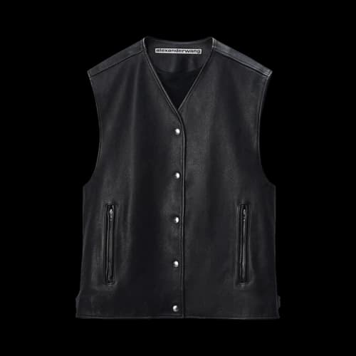 Alexander Wang Boxy Moto Vest 'Black'