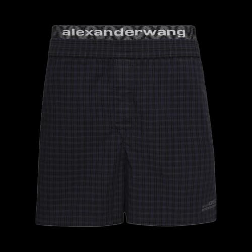 Alexander Wang Pre-Styled Boxer W/ Graphic 'Smog Navy Plaid'