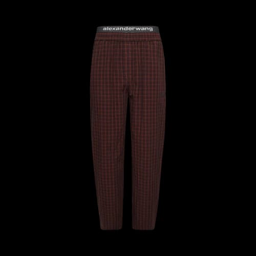 Alexander Wang Pre-Styled Relaxed Pants 'Smog Red Plaid'
