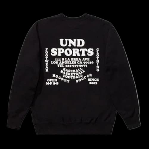 UNDEFEATED SS20 Shop Crewnec Alphabet Printing Round Neck Pullover Unisex Black