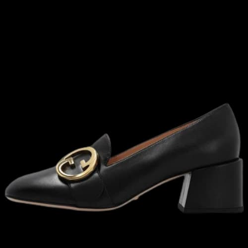 Gucci Blonde Mid-Heel Pumps 'Black' (Women's)