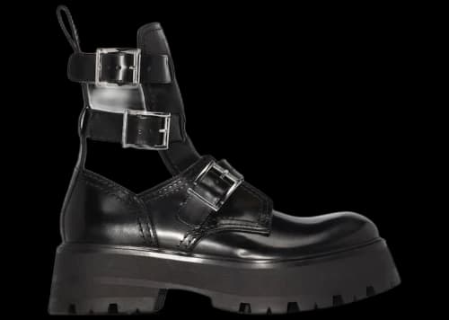Alexander McQueen Buckled Ankle Boot Black (Women's)