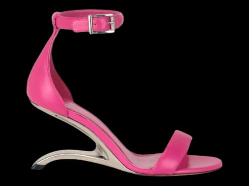Alexander McQueen Arc High Heel Sandals Pink Silver (Women's)