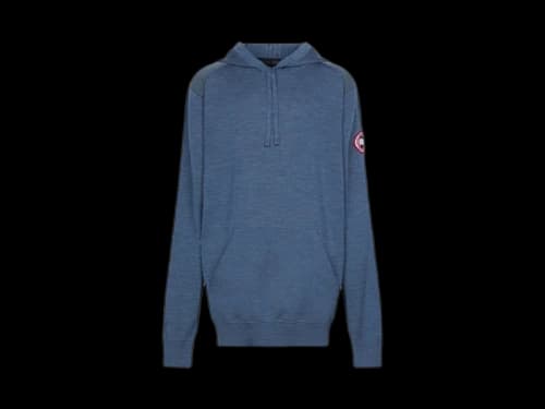 Canada Goose Amherst Badge Knit Hoodie Ozone Blue