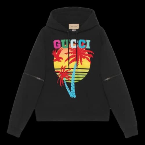 Gucci Sunset Hooded Sweatshirt With Removable Sleeves 'Black'