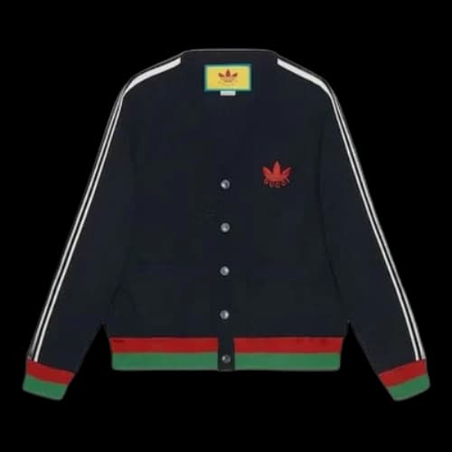 Gucci x adidas Viscose Cardigan 'Black Red Green'