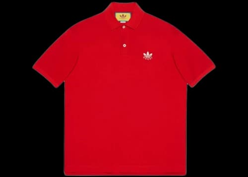 Gucci x adidas Cotton Piquet Polo Red