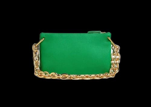 Bottega Veneta Parakeet Chain Pouch Green