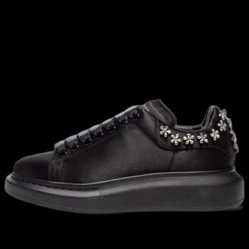 Alexander McQueen Larry Oversize Sneakers 'Black Silver' (Women's)