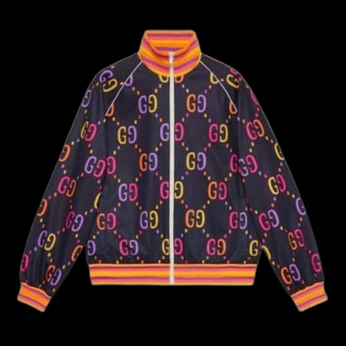 Gucci Jumbo GG Technical Jersey Zip Jacket 'Navy'