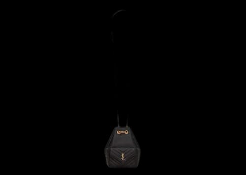 Saint Laurent Joe Mini Bucket Bag In Quilted Lambskin Leather Black