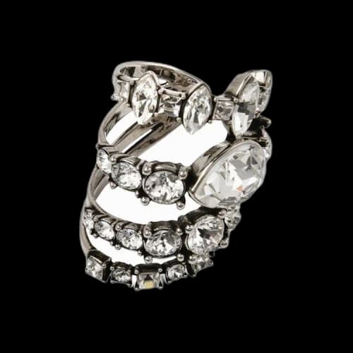 Alexander McQueen Chain Stack Ring 'Silver'
