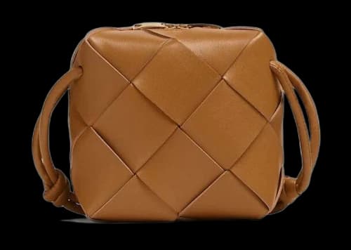 Bottega Veneta Mini Cassette Camera Bag Camel