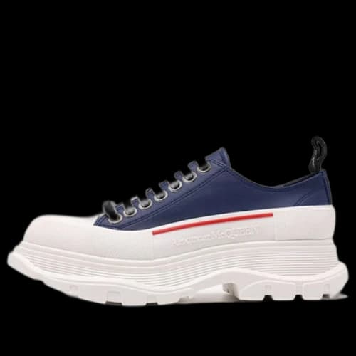 Alexander McQueen Tread Slick Sneakers 'Navy White Red' (Women's)