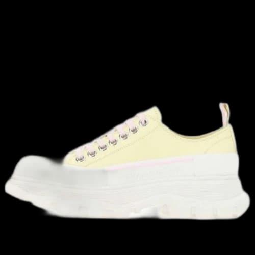 Alexander McQueen Tread Slick Sneakers 'Yellow White' (Women's)
