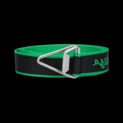 Bottega Veneta Triangle Slider 3cm Belt 'Black/Green'