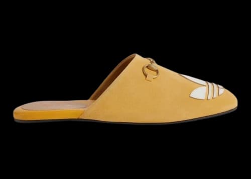 adidas x Gucci Trefoil Slipper Yellow Suede