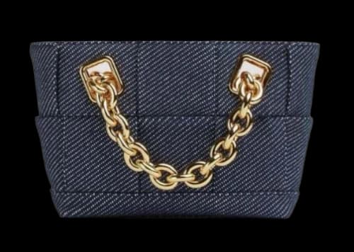 Bottega Veneta Chain Holder Denim Bag Blue