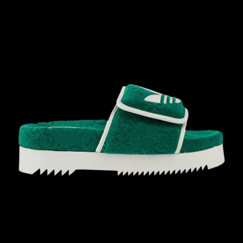 Adidas x Gucci GG Platform Sandal 'Green Cotton Sponge' (Women's)