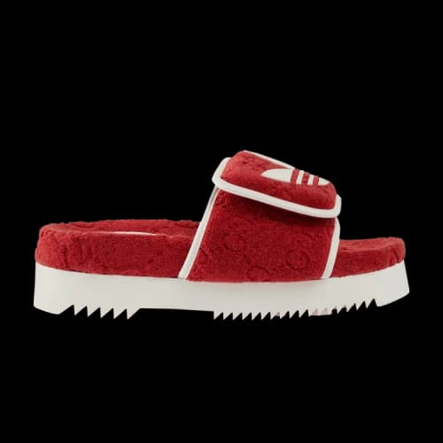Adidas x Gucci GG Platform Sandal 'Red Cotton Sponge' (Women's)