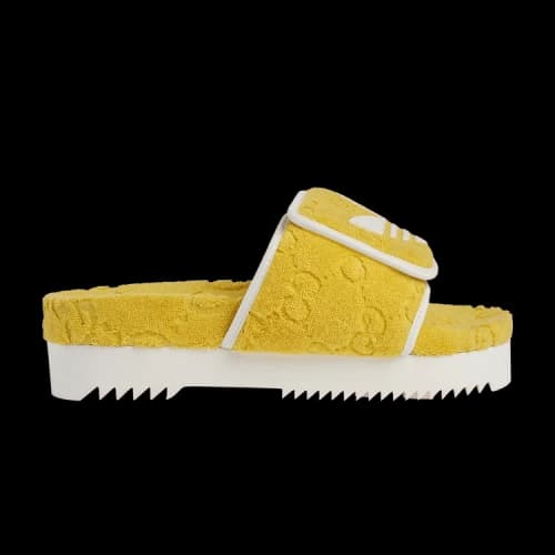 Adidas x Gucci GG Platform Sandal 'Yellow Cotton Sponge' (Women's)
