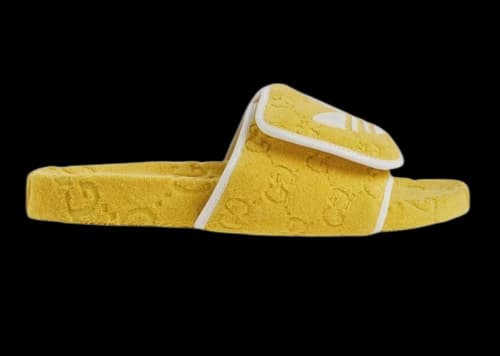 adidas x Gucci GG Platform Sandal Yellow Cotton