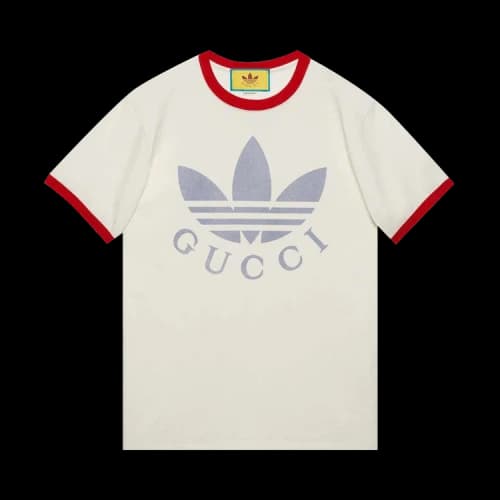 Gucci x adidas Jersey T-Shirt 'White/Red'