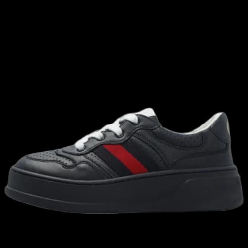 (GS) Gucci Web 'Dark Blue Leather'