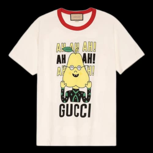 Gucci X Pablo Delcielo Pear Print Cotton T-shirt 'White'